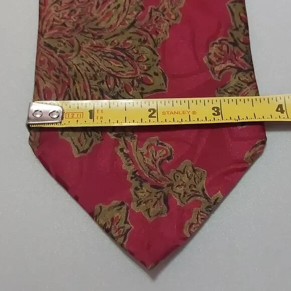 Vintage Valentino Giovanni Paisley Floral 100% Silk Men's Neck Tie Made in USA - Picture 3 of 6